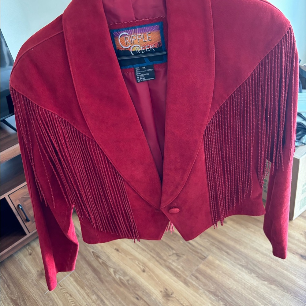 Vintage Cripple Creek Women's Red Fringe Jacket